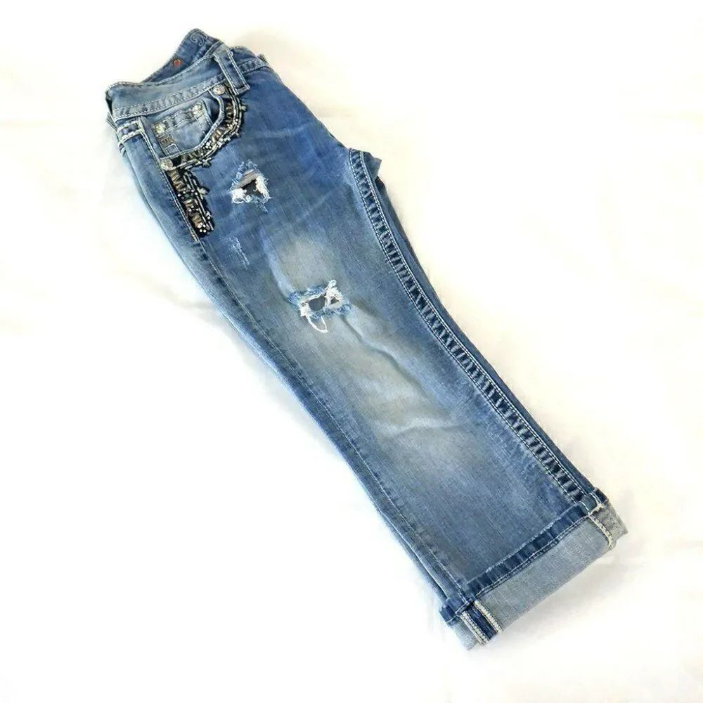 Miss Me mid rise cuffed sequins capri - Picture 4 of 4
